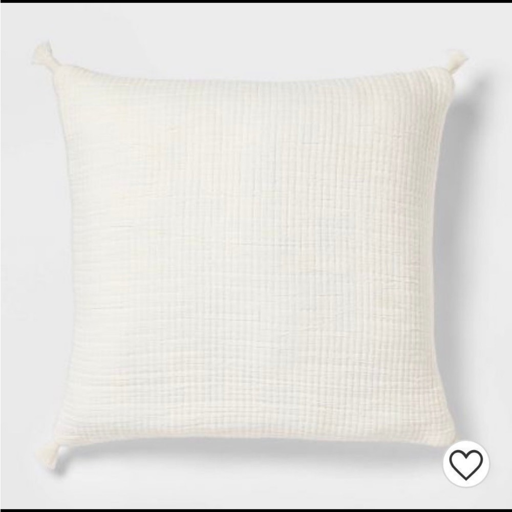 Evro Double Cloth Decor  1 Pillow with 24X24 with pompon .💯 Cotton